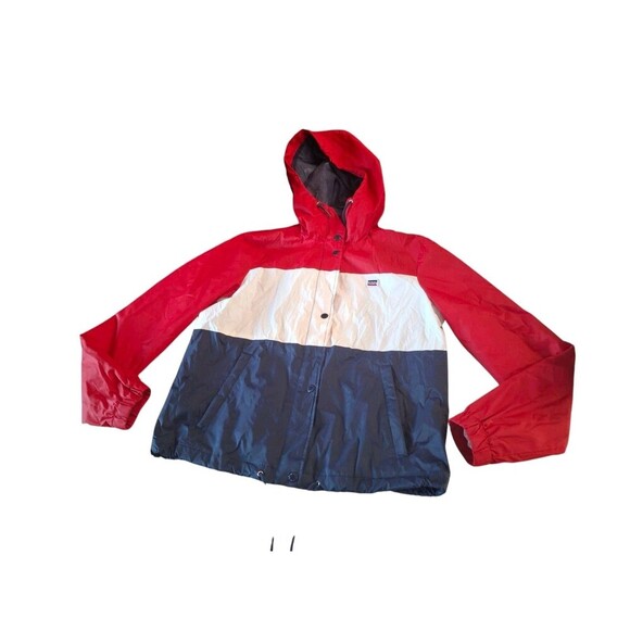 Levi's Rain Slicker Size S Red White Blue USA patriotic - Picture 2 of 7